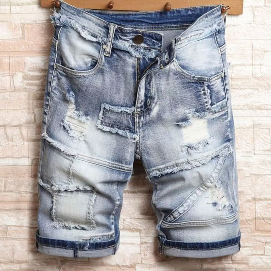 Casual Embroidered Jeans Men's Spring Autumn New Style Trendy Brand Iron Diamond Elastic Slim Fit Casual Long Pants