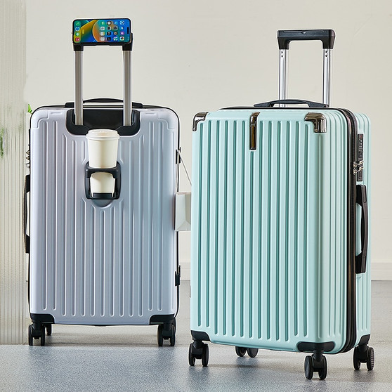 Large Capacity Medium Travel Luggage Bag 20-26 Inch Rolling Bag with Cup Holder And Phone Stand for Easy Carry-On Travel