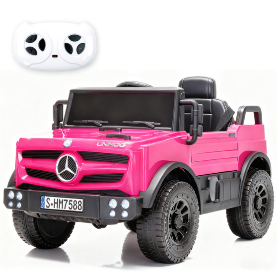 12V Mercedes-Benz Unimog Ride-On Car for Kids | Remote Control, LED Lights, Music Player & Safety Belt – Perfect Gift for Ages 3