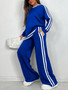2025 Women's Sweat Suit Spring Autumn New Leisure Clothing Fashion Elegant Tops T-shirt Pants 2 Two Piece Set For Women