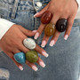 PuRui 6 Color Boho Irregular Geometry Resin Chunky Rings for Women Trendy Vintage Acrylic Knuckle Rings Charm Aesthetic Jewelry
