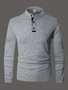A Stylish Men's Round-Neck Plain Spliced Polo Shirt Suitable for Wearing at Home in Summer, Autumn, and Winter