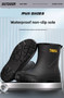 Fashionable Men's Rain Boots Mid-Calf Waterproof Anti-Slip Reflective Fishing Shoes EVA Sole Plastic Upper China Made