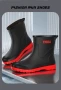 Fashionable Men's Rain Boots Mid-Calf Waterproof Anti-Slip Reflective Fishing Shoes EVA Sole Plastic Upper China Made
