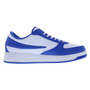 Fila Men's Low Leather Walking Shoes White/Prince Blue/Prince Blue Mesh Upper and Lining Height Increasing Fashion Trend