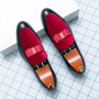 Fashion Wedding Shoes For Men Dress Casual Business Leather Shoes Male Classic Formal Bow Office Social Party Shoes Man Loafers