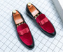 Fashion Wedding Shoes For Men Dress Casual Business Leather Shoes Male Classic Formal Bow Office Social Party Shoes Man Loafers