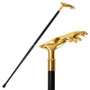 Fashion Walking Stick Golden Leopard Handle Walking Cane Men Luxury Walking Stick Elegant Alloy Handle Crutch