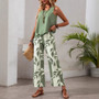 2 Piece Women Set Summer Autumn Sleeveless Shirt Blouse Top And Pants Suits Outfits Fashion Office Lady Matching Sets Outfit