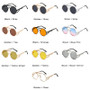 SHAUNA Retro Metal Double Bridges Round Sunglasses Women Fashion Gradient Mirror Eyewear Men Trending Punk Spring Sun Glasses