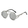SHAUNA Retro Metal Double Bridges Round Sunglasses Women Fashion Gradient Mirror Eyewear Men Trending Punk Spring Sun Glasses