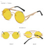 SHAUNA Retro Metal Double Bridges Round Sunglasses Women Fashion Gradient Mirror Eyewear Men Trending Punk Spring Sun Glasses