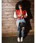 CM.YAYA 2024 Autumn Winter Patchwork Button Up Women Baseball Jackets Long Sleeve Elegant Sport Fashion Baseball Outcoat
