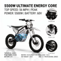 Sykeruns X7 5500W Electric Motorcycle 56MPH Off Road E-moto 60V 27Ah Removable Battery Adult Dirt Bike Pit Bike US Fast Ship