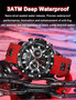 POEDAGAR 912 Luxury Man Wristwatch Sport Chronograph Waterproof Luminous Watches for Men Casual Quartz Silicone Men Watch Reloj