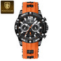 POEDAGAR 912 Luxury Man Wristwatch Sport Chronograph Waterproof Luminous Watches for Men Casual Quartz Silicone Men Watch Reloj