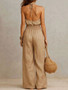 2026 Cross-Border Summer Hot-Selling Loose Casual Wide-Leg Pants European and American Retro Straight-Leg Workwear Overalls for Women