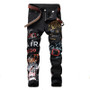 High Street Fashion Mens Jeans Night Club Black White Designer Brand Jeans Men Plus Size Punk Pants Hip Hop Denim Jeans for Men