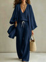 Loose Cotton Linen Mid-Length Nine-Quarter Sleeve Open Cardigan Sleeveless Vest Trousers Casual Three-Piece Set for Women