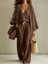 Loose Cotton Linen Mid-Length Nine-Quarter Sleeve Open Cardigan Sleeveless Vest Trousers Casual Three-Piece Set for Women