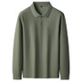 8XL 7XL 6XL 2024 New Fall High End Luxury 100% Cotton Polo Shirt Men Clothing Business Mens Shirts Long Sleeve Loose Polos Homme