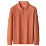 8XL 7XL 6XL 2024 New Fall High End Luxury 100% Cotton Polo Shirt Men Clothing Business Mens Shirts Long Sleeve Loose Polos Homme