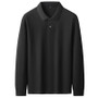 8XL 7XL 6XL 2024 New Fall High End Luxury 100% Cotton Polo Shirt Men Clothing Business Mens Shirts Long Sleeve Loose Polos Homme