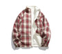 Una Reta Harajuku Jacket Men Autumn New Hip hop Double Sided Wear Coat Streetwear Casual Plaid Loose Jackets Man