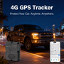 Portable 4G Car GPS Tracker Anti-Theft, Pickup Trucks Live Tracking, Motion & Tamper Alert, 30+ Days Standby with SIM - Paid APP