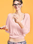 Dulzura 2025 Autumn Latest Fashion Sexy V-Neck Long Sleeve Slim Fit T-Shirt Women'S Solid Casual Top Party Club Street Clothes