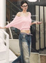 Dulzura 2025 Autumn Latest Fashion Sexy V-Neck Long Sleeve Slim Fit T-Shirt Women'S Solid Casual Top Party Club Street Clothes