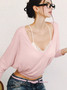 Dulzura 2025 Autumn Latest Fashion Sexy V-Neck Long Sleeve Slim Fit T-Shirt Women'S Solid Casual Top Party Club Street Clothes