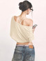 Dulzura 2025 Autumn Latest Fashion Sexy V-Neck Long Sleeve Slim Fit T-Shirt Women'S Solid Casual Top Party Club Street Clothes