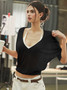 Dulzura 2025 Autumn Latest Fashion Sexy V-Neck Long Sleeve Slim Fit T-Shirt Women'S Solid Casual Top Party Club Street Clothes