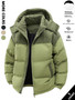Men's Hooded Cotton Jacket, Thickeneded and Warm in Winter, Windproof and Cold-Resistant, Simple and Versatile for Work Clothing