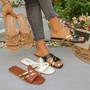 2026 Summer New Women Fashion Slippers Lightweight Comfortable Designer Flat Sandals with Metal Strap Slides