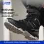 Lanoudun Building Site Safety Shoes For Men Black Steel Toe Puncture Resistant EN Steel Toe Cap Microfiber