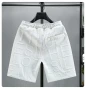 Men's Shorts Letters Fashion Knitted Men Comfortable Elastic Waist Clothing Male Breathable Short Trousers