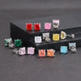18K Gold Plated High Carbon Diamond Stud Earrings Classic Style Ice Crushed CZ Stobnes S925 Radiant for Anniversaries