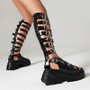 MORAZORA Size 35-44 New Mixed Color Gladiator Sandals Women Sexy Buckle Hollow Summer Shoes Black Ladies Platform Women Shoes