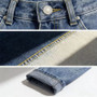 2026 Autumn Women's Y2K Jeans American Ripped Denim Pants Slim Fit High Waist Versatile Casual Trendy Trousers