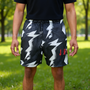 For Men's Active Shorts Jumpman Air Geometric Woven Mesh Casual Black White Elastic Waist Breathable Summer Relaxed Fit