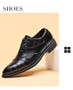Dress Shoes for Men Brand Derby Shoes Men Pointed Toe Lace-up Men's Formal Shoes Handmade Business Footwear 2024