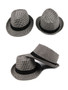 Spring Summer New Vintage Checked Top Hat Men's Middle-aged and Elderly Woolen Gentleman's Hat Jazz Hat