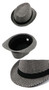 Spring Summer New Vintage Checked Top Hat Men's Middle-aged and Elderly Woolen Gentleman's Hat Jazz Hat