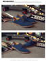 High Quality Big Size Men's Black Leather Flat Shoes Slip Resistant Rubber Sole Comfortable Leather Shoes