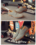 High Quality Big Size Men's Black Leather Flat Shoes Slip Resistant Rubber Sole Comfortable Leather Shoes