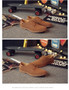 High Quality Big Size Men's Black Leather Flat Shoes Slip Resistant Rubber Sole Comfortable Leather Shoes