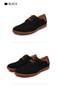 High Quality Big Size Men's Black Leather Flat Shoes Slip Resistant Rubber Sole Comfortable Leather Shoes