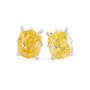 18K Gold Plated High-Carbon Diamond CZ 925 Silver Oval Stud Earrings Classic for Anniversaries Featuring Ice Crushed Cubic